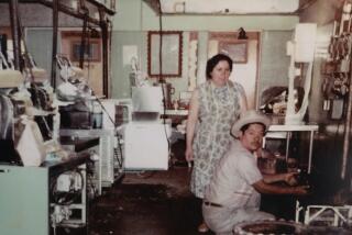 LOS ANGELES-CA-MAY 25, 2021: A photograph of La Gloria Mexican Foods, one of the oldest tortilla factories in the city, founders Manuel and Antonia Behar, provided by the family, is photographed on Tuesday, May 25, 2021. (Christina House / Los Angeles Times)