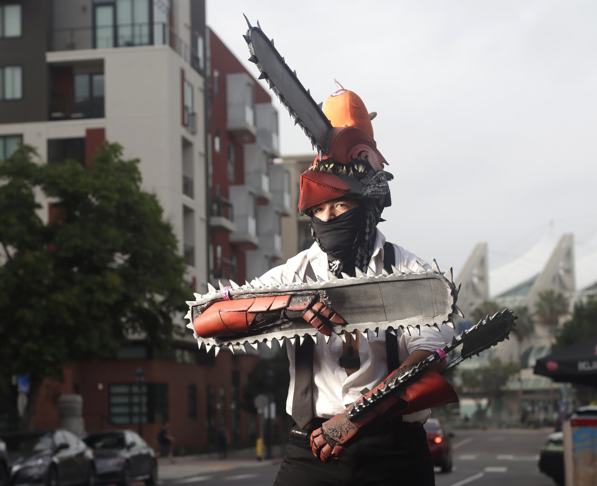 Denji Chainsaw Man Cosplay, Chainsaw Man Character Mask Cosplay