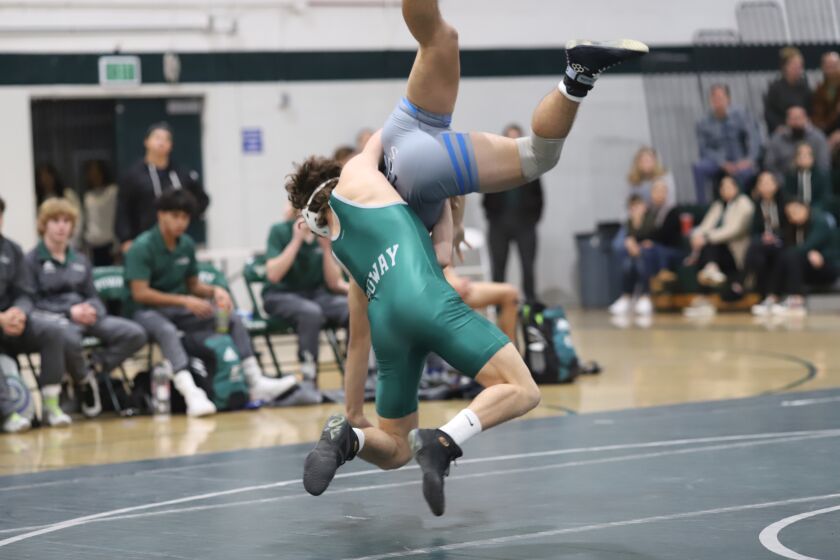 Poway senior Luke Condon, a 5'11 wrestler in the 170-pound divison, has a big goal — to be state champion.