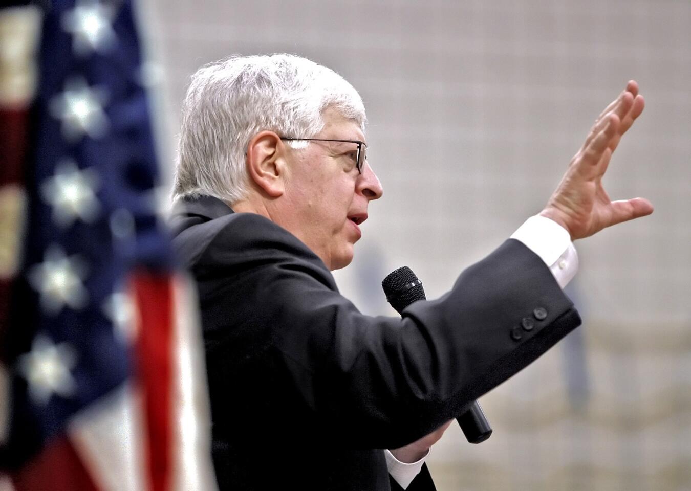 Radio talk show host Dennis Prager gave the keynote address "Was America Meant to be a Secular Nation?" at the YMCA of the Foothills 18th Community Prayer Breakfast held at the Crescenta-Canada Family YMCA in La Canada Flintridge on Thursday, November 3, 2011.