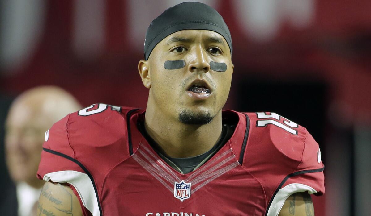 Former Arizona Cardinals wide receiver Michael Floyd looks on during a game against the New England Patriots on Sept. 11.