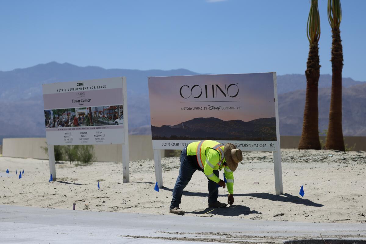 Construction is underway at Cotino, a master-planned community that Disney is building in Rancho Mirage.