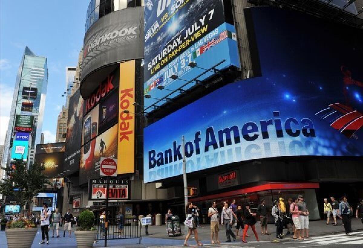 A Bank of America in New York's Times Square.