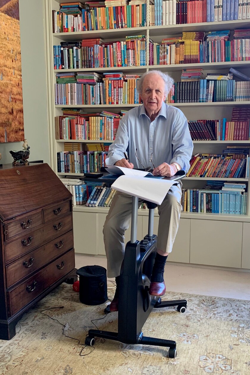 Alexander McCall Smith, multitasking in quarantine as he revises his next "No. 1 Ladies' Detective Agency" novel.