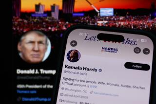 Donald Trump account on X displayed on a laptop screen and Kamala Harris account on X displayed on a phone screen are seen in this illustration photo taken in Poland on July 24, 2024. (Photo by Jakub Porzycki/NurPhoto via Getty Images)