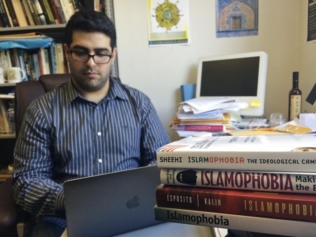 Khairuldeen Makhzoomi, a UC Berkeley student, says he was unfairly removed from a flight at Los Angeles International Airport because a fellow passenger was alarmed by a conversation he was having in Arabic.