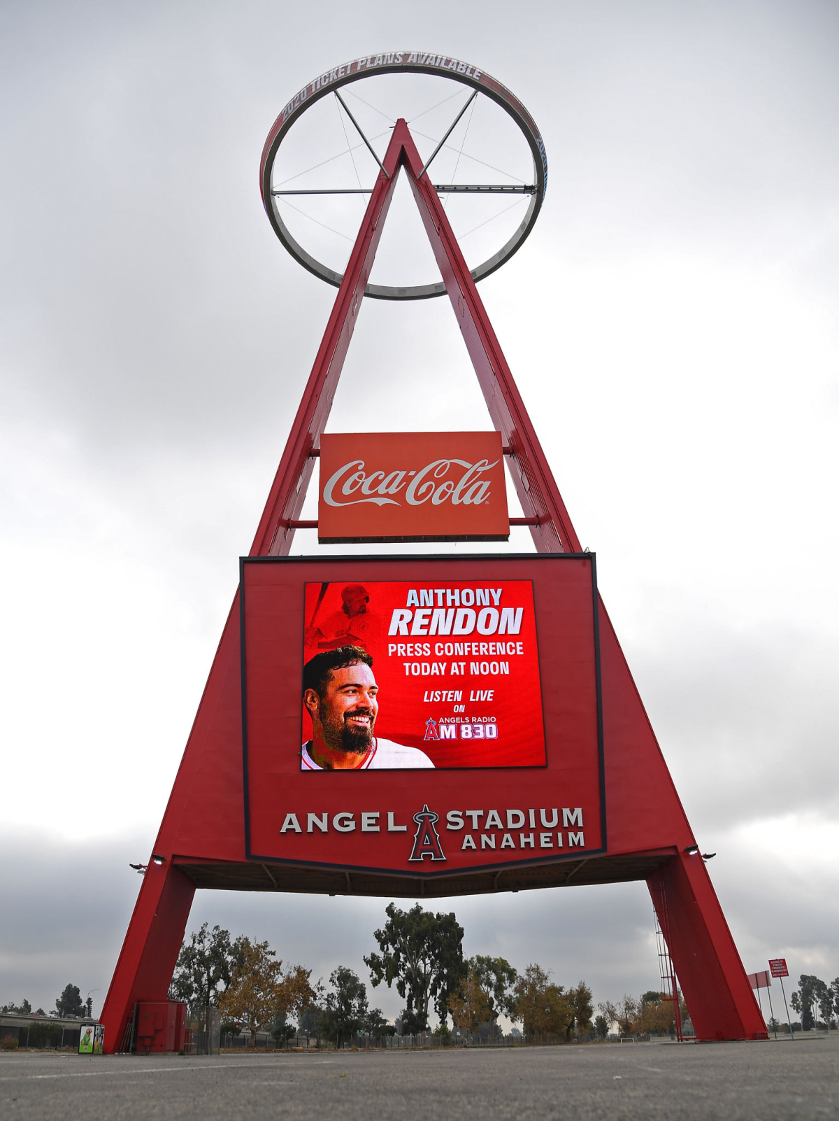 The Big A sign outside Angel Stadium.