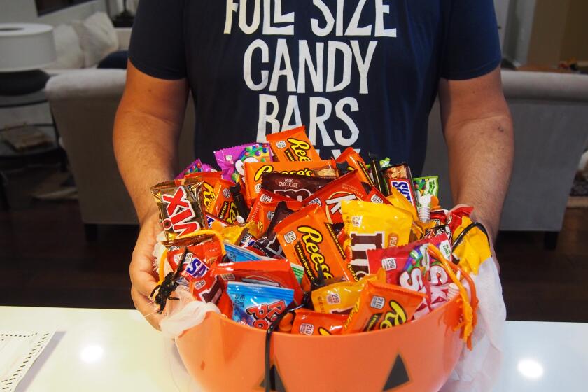 Full size candy ready for Halloween distribution.