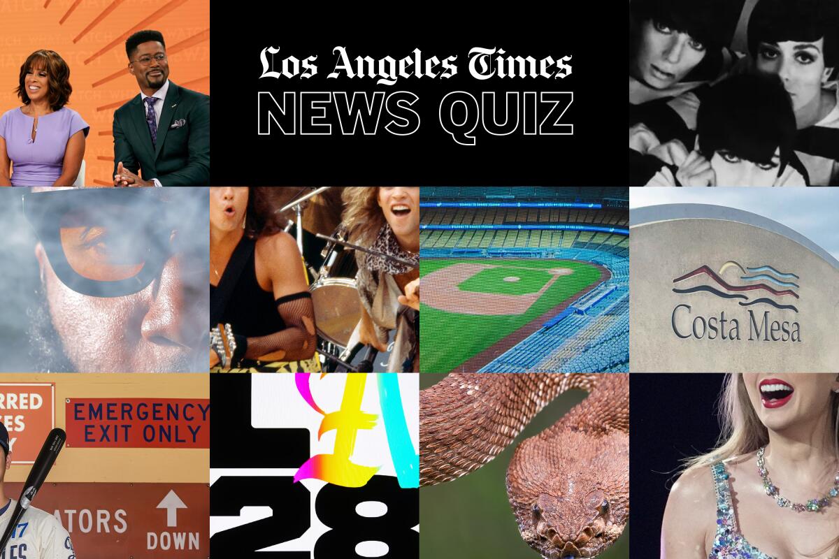 A collection of photos from this week's news quiz.