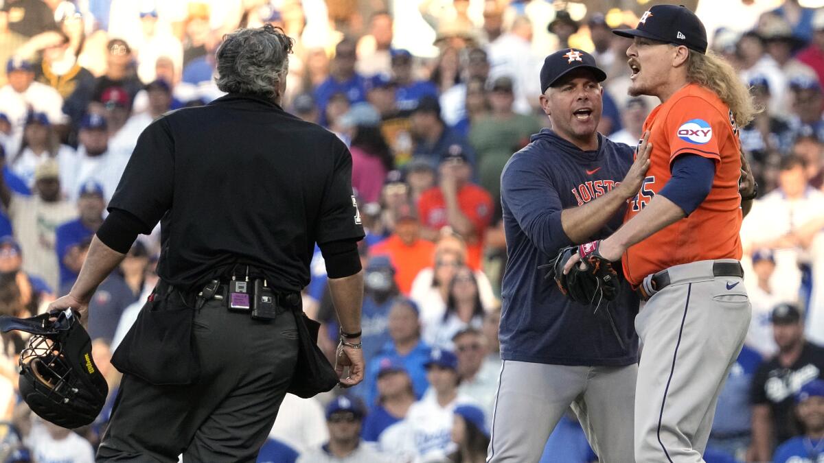 What is a balk? Astros' Ryne Stanek heated after questionable call brings  in go-ahead run vs. Dodgers