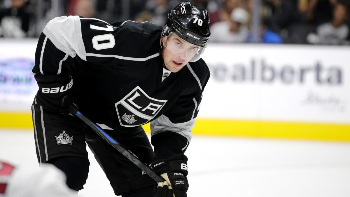 Kings left wing Tanner Pearson set up the game-winning goal in overtime Friday night.