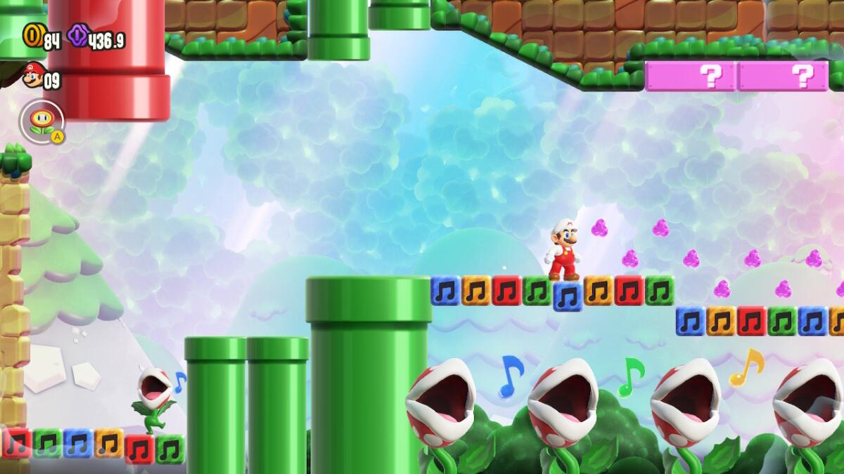 Polka-dotted Piranha Plants in "Super Mario Bros." wonder sing for the firs time. 