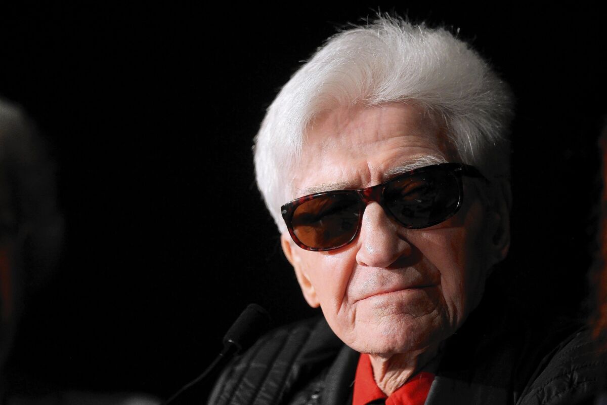 Alain Resnais in 2012 at a news conference for his film "You Ain't Seen Nothin' Yet." Resnais has been praised by French President Francois Hollande as one of the nation's greatest filmmakers.