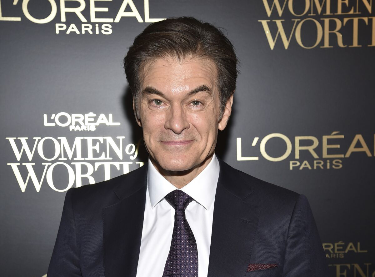 FILE - This Dec. 4, 2019 file photo shows Dr. Mehmet Oz at the 14th annual L'Oreal Paris Women of Worth Gala in New York. Oz is running in the 2022 Republican primary election for Pennsylvania's open U.S. Senate seat. (Photo by Evan Agostini/Invision/AP, File)