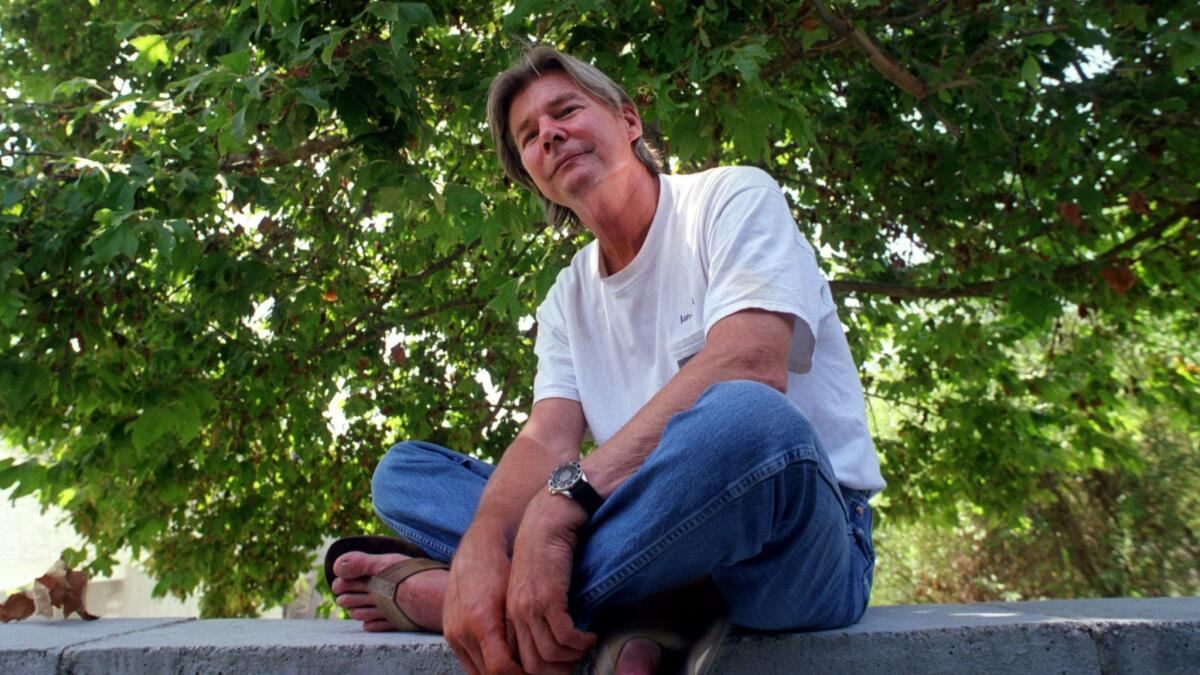 Jan-Michael Vincent in the backyard of his Coto de Caza home in Orange County in 1998.