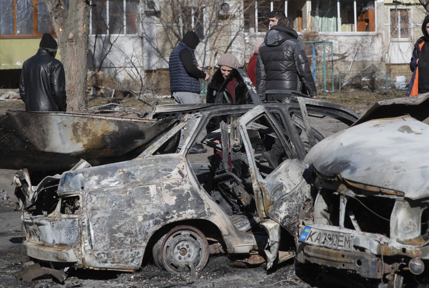 Aftermath of shelling in Kiev