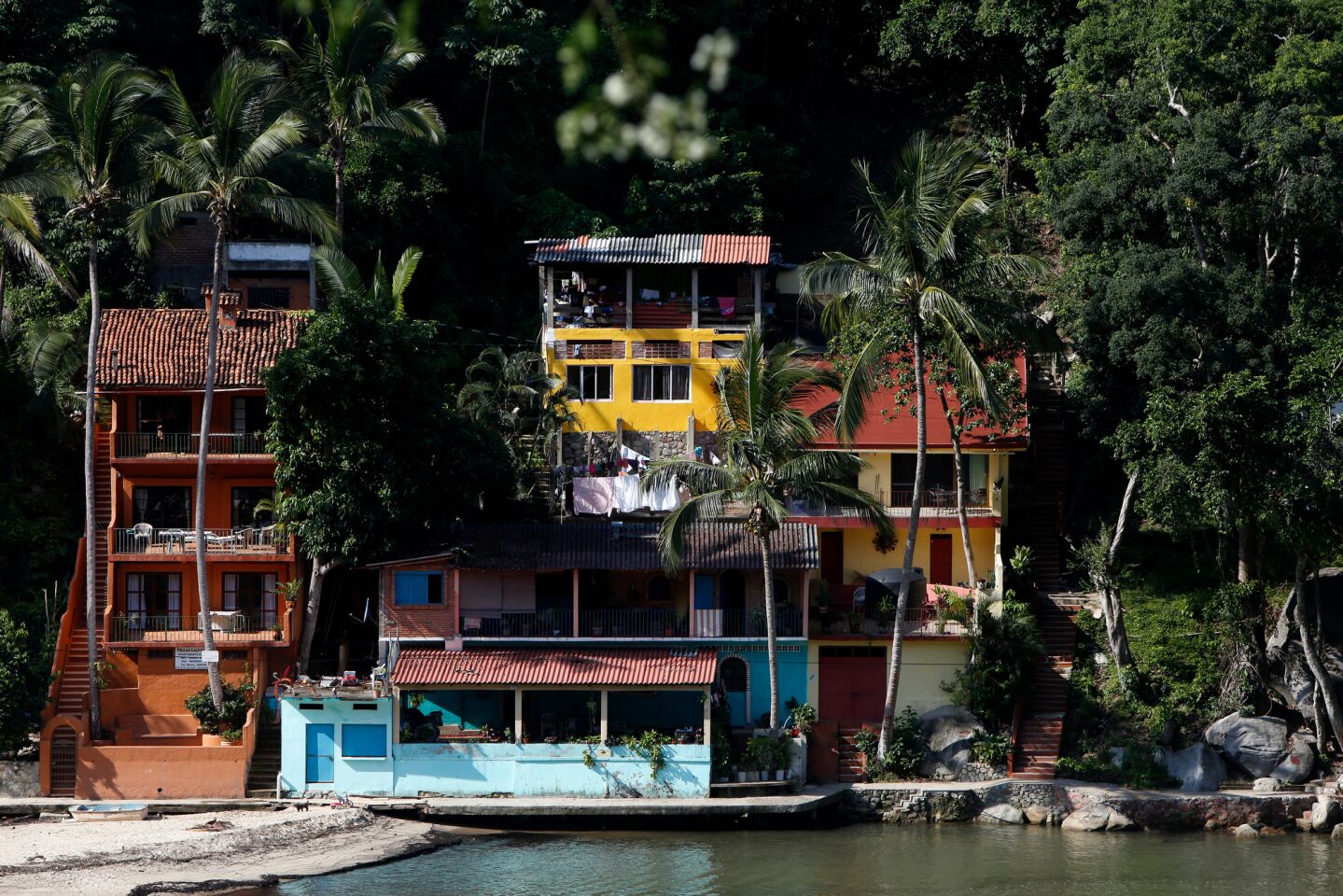 PUERTO VALLARTA, MEX-SEPTEMBER 2, 2019: A path takes you along the homes in Boca de Tomatlan to Colomitos Cove on September 2, 2019 in Puerto Vallarta, Mexico. (Photo By Dania Maxwell / Los Angeles Times)