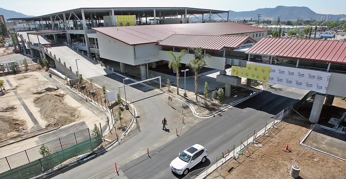 The new transportation center at the Bob Hope Airport is nearing completion. Photographed on Friday, May 16, 2014.