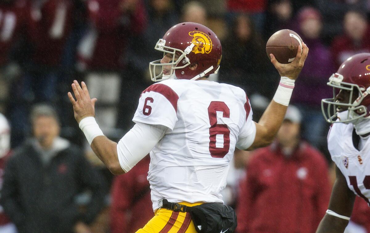 USC quarterback Cody Kessler passed for five touchdowns and a personal-best 400 yards in the Trojans' 44-17 victory over Washington State on Nov. 1.