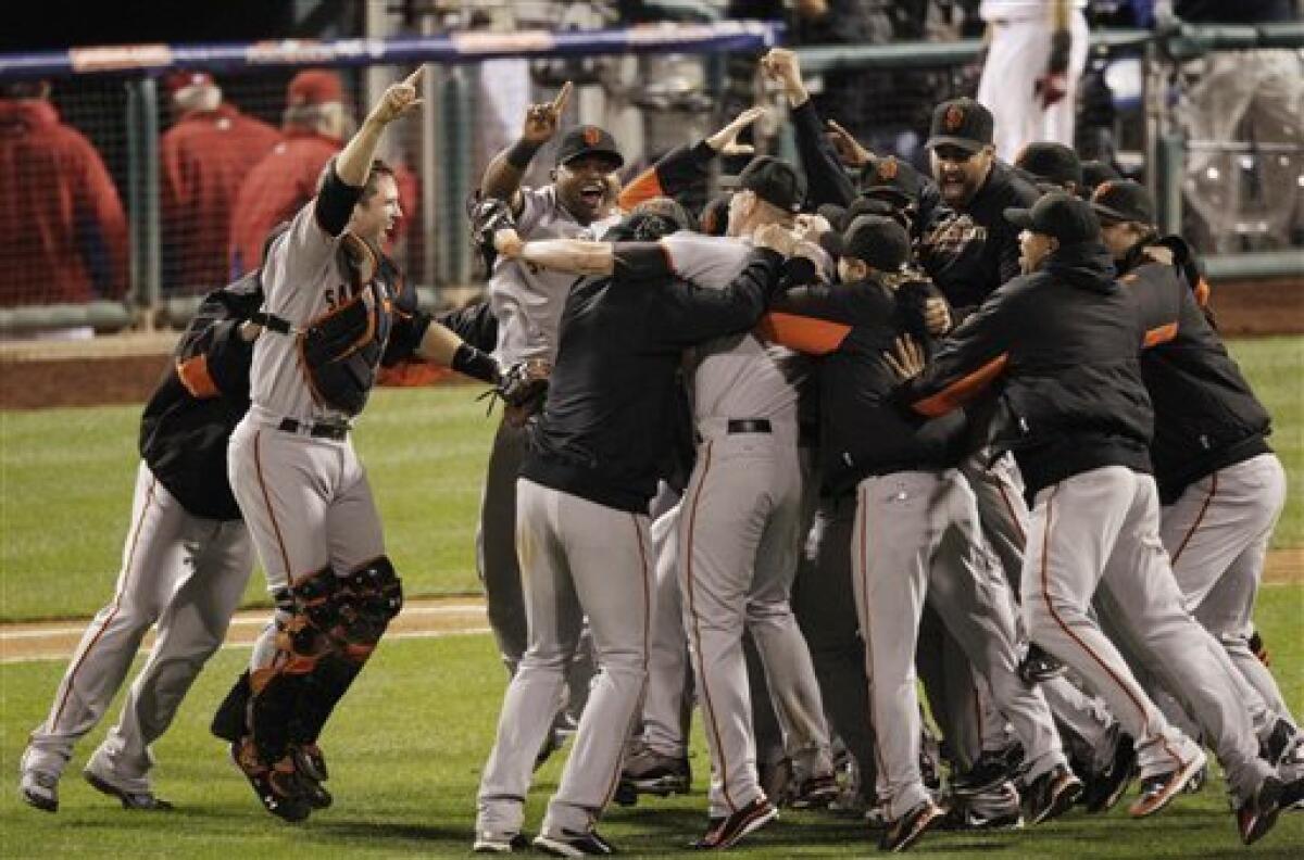 Giants eliminate Phillies to win NL pennant - The San Diego Union