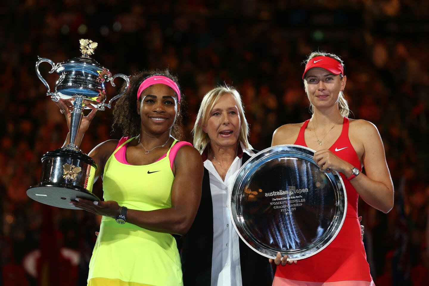 Serena Williams, Martina Navratilova, Maria Sharapova