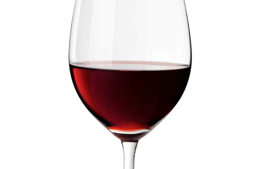 Red Wine Glass Isolated on White Background
