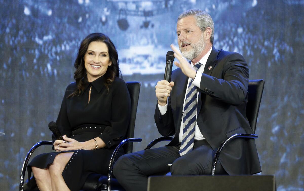 The Rev. Jerry Falwell Jr. and his wife, Becki
