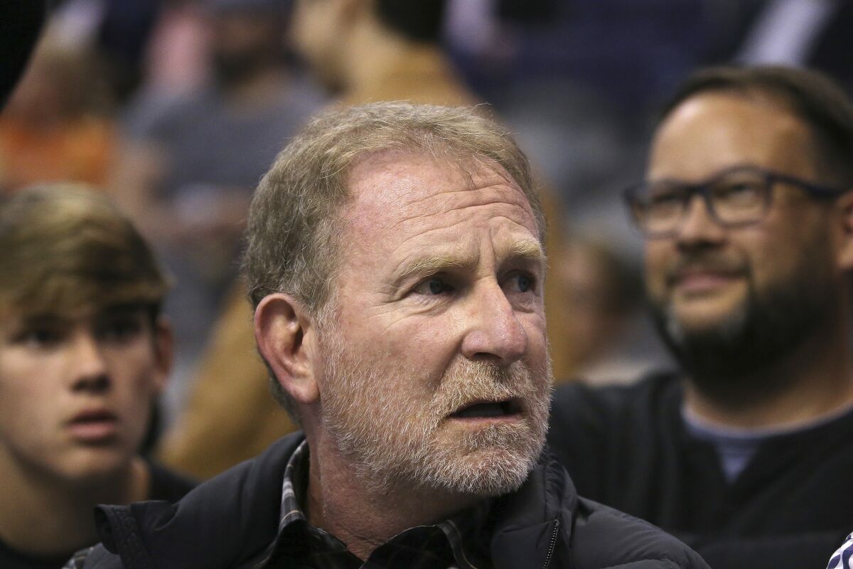 American team owners such as Robert Sarver, who also co-owns Spanish pro soccer team Mallorca, are valued in Europe for their money and their sports marketing knowledge. Above: Sarver at a recent Phoenix Suns game.