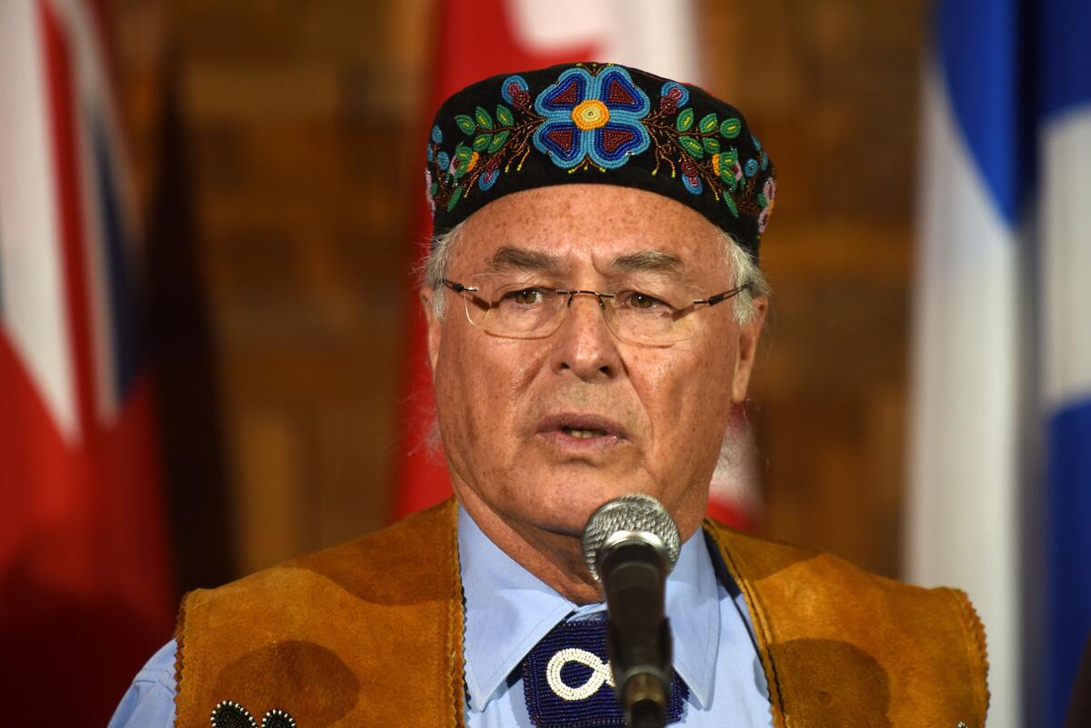 Metis National Council President Clement Chartier in Vancouver, Canada on March 2, 2016. He told reporters that Thursday's ruling was a "significant victory."