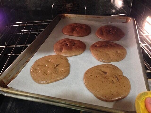 10: Rotating the cookies in the oven