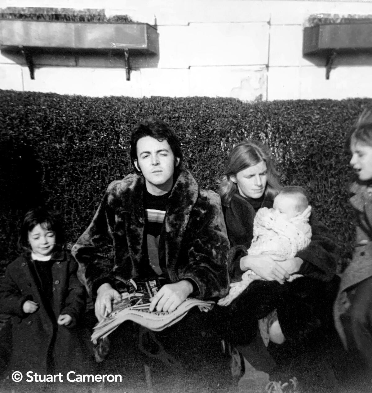 Paul and Linda McCartney with daughters Mary (from left), Stella and Heather in Scarborough, 1972.