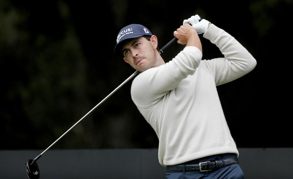 Patrick Cantlay hits from the second tee Sunday before going on to win the Zozo Championship.