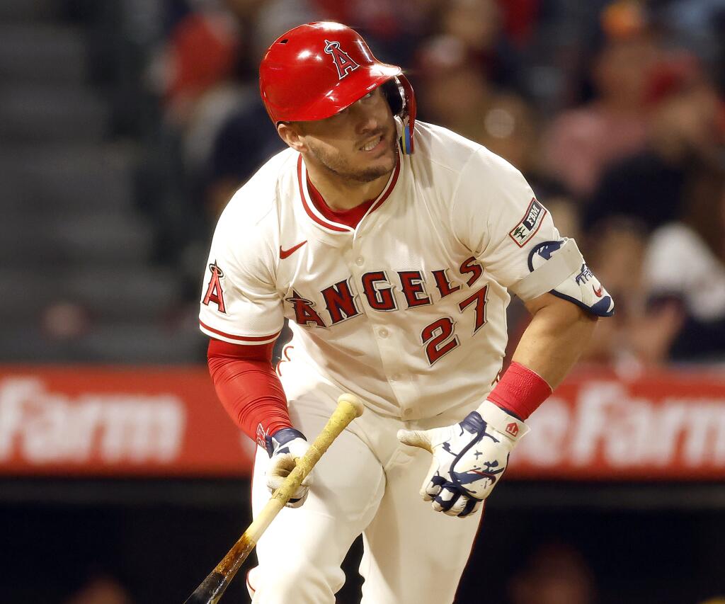 Mike Trout, Angels push Astros to brink of playoff elimination - Los ...