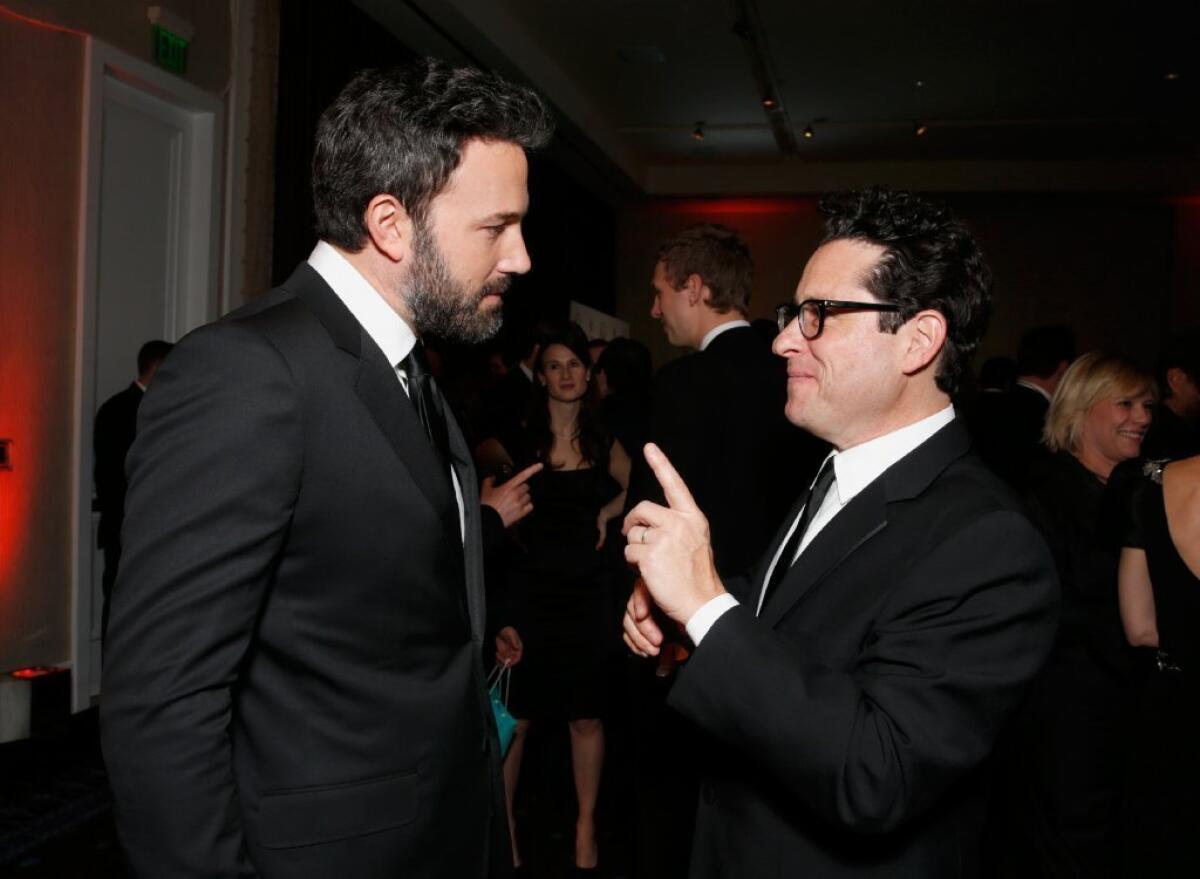 Ben Affleck and J.J. Abrams at the Producers Guild of America Awards at the Beverly Hilton.