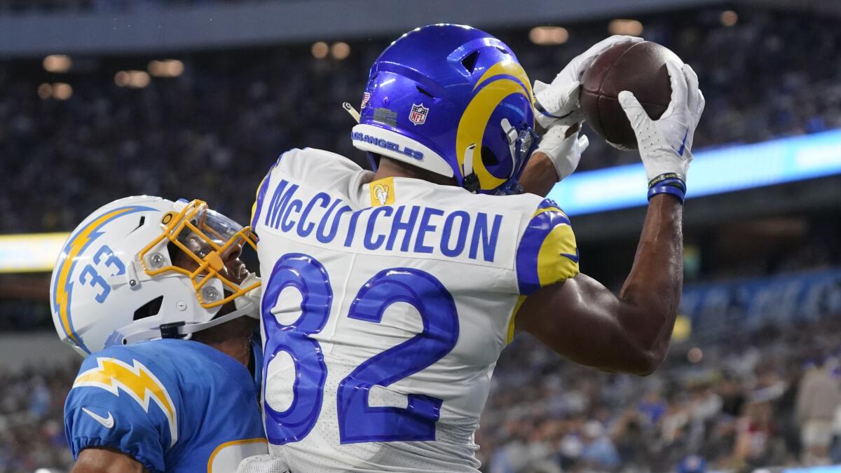 Perkins-McCutcheon connection leads Rams over Chargers 29-22