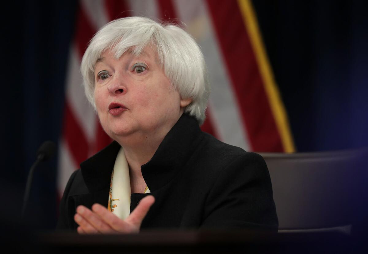 Federal Reserve Chairwoman Janet L. Yellen speaks at a news conference June 15.