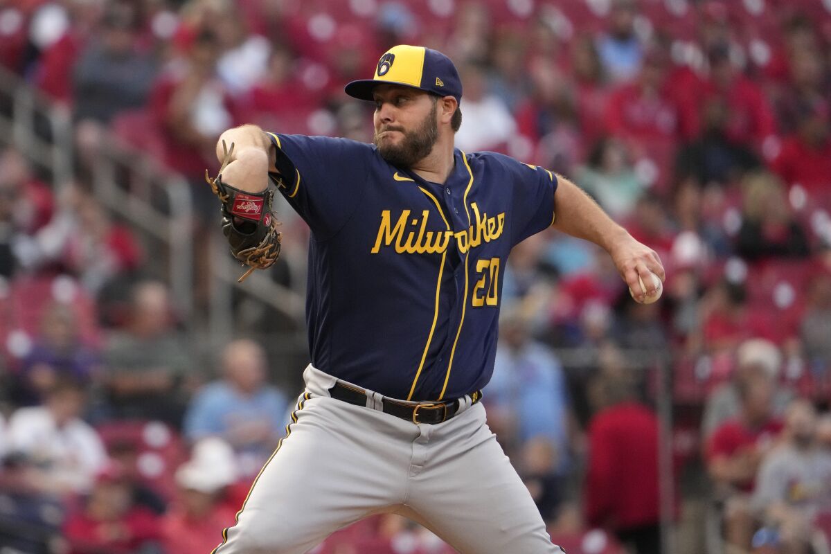 Brewers put LHP Wade Miley on injured list after he leaves start early ...