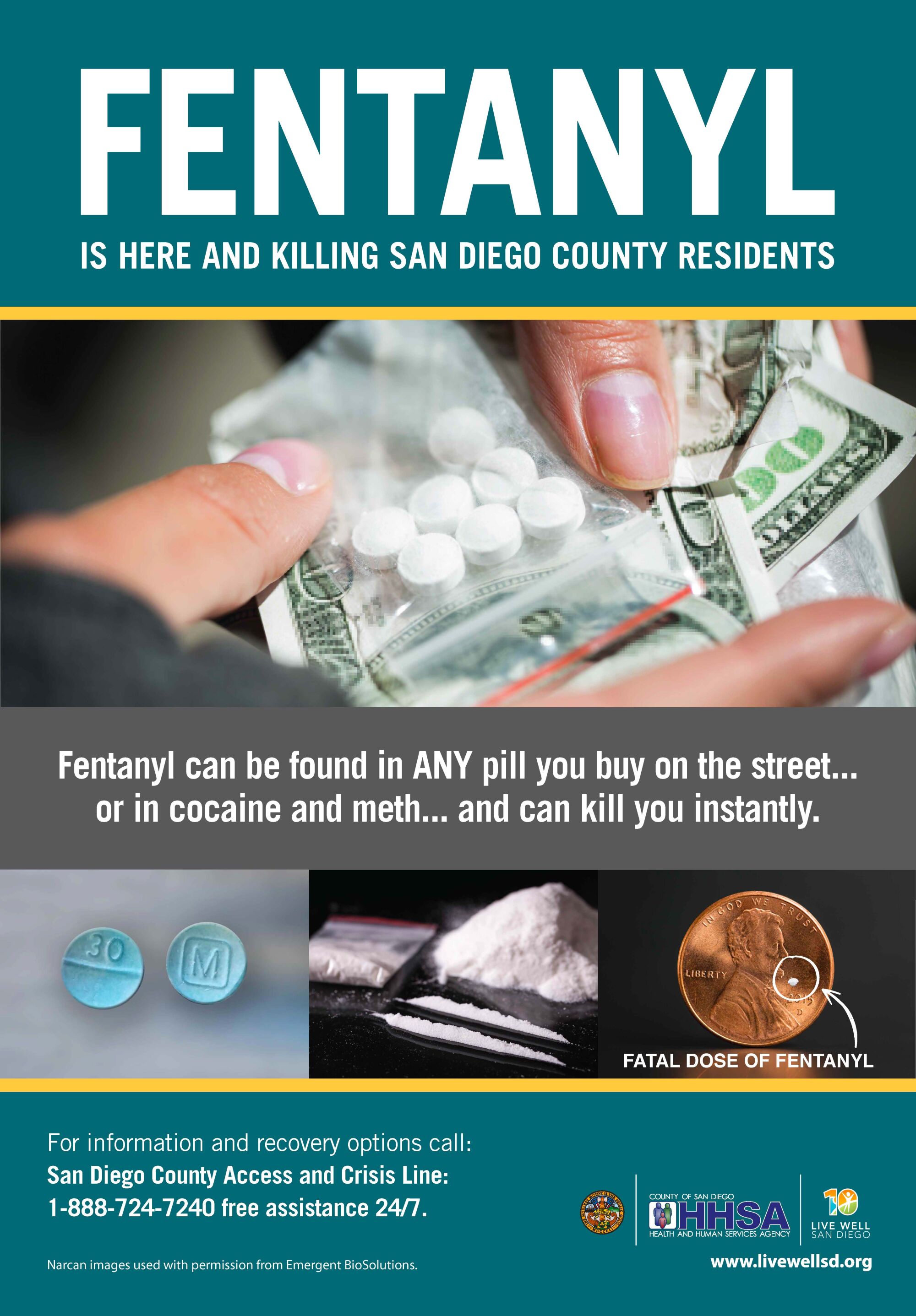 San Diego County Fentanyl awareness poster