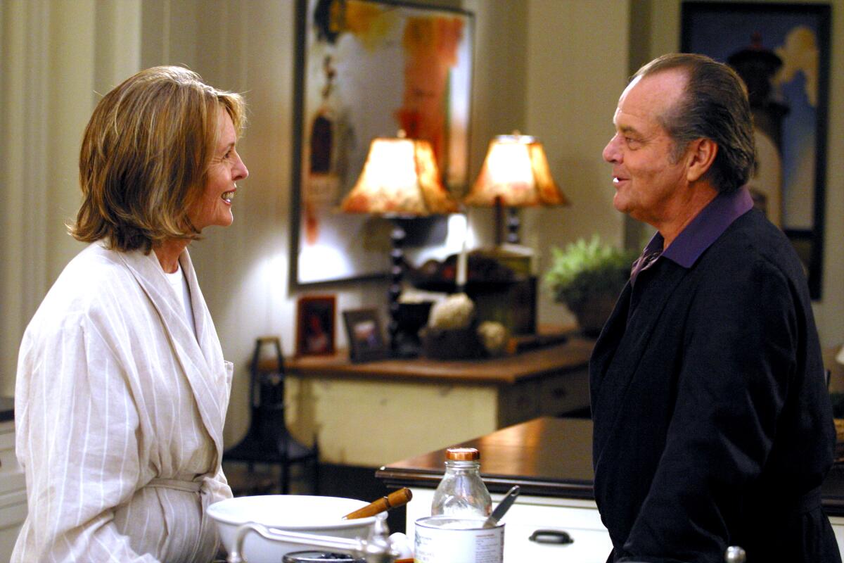 Diane Keaton and Jack Nicholson in the Columbia Pictures romantic comedy movie "Something's Gotta Give."