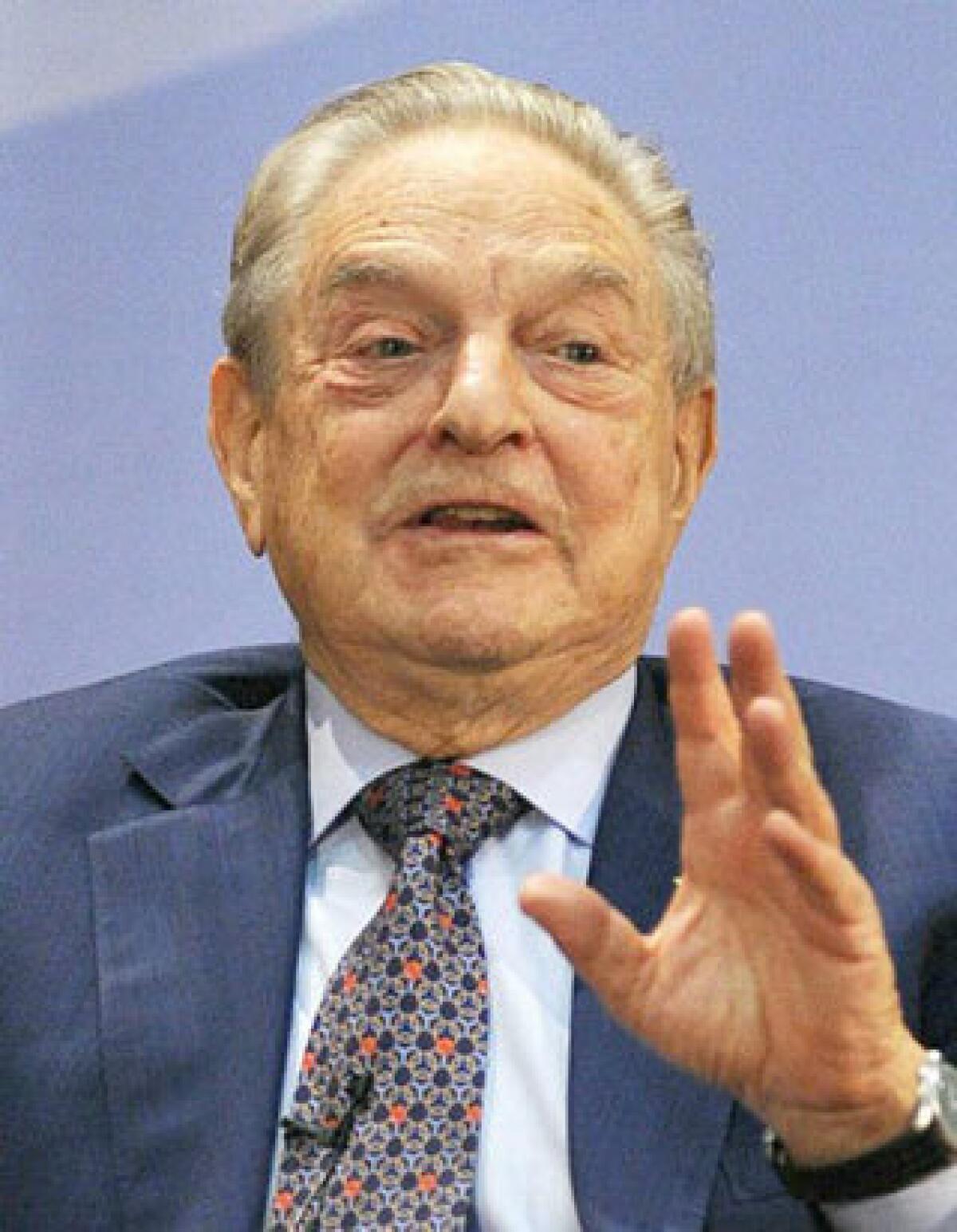 Among the wealthy liberals behind Democracy Alliance is billionaire investor George Soros, shown above speaking at the University of Hong Kong in 2010.