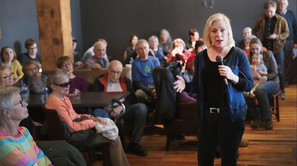 Sen. Kirsten Gillibrand (D-N.Y.) speaks during a campaign stop in Iowa.