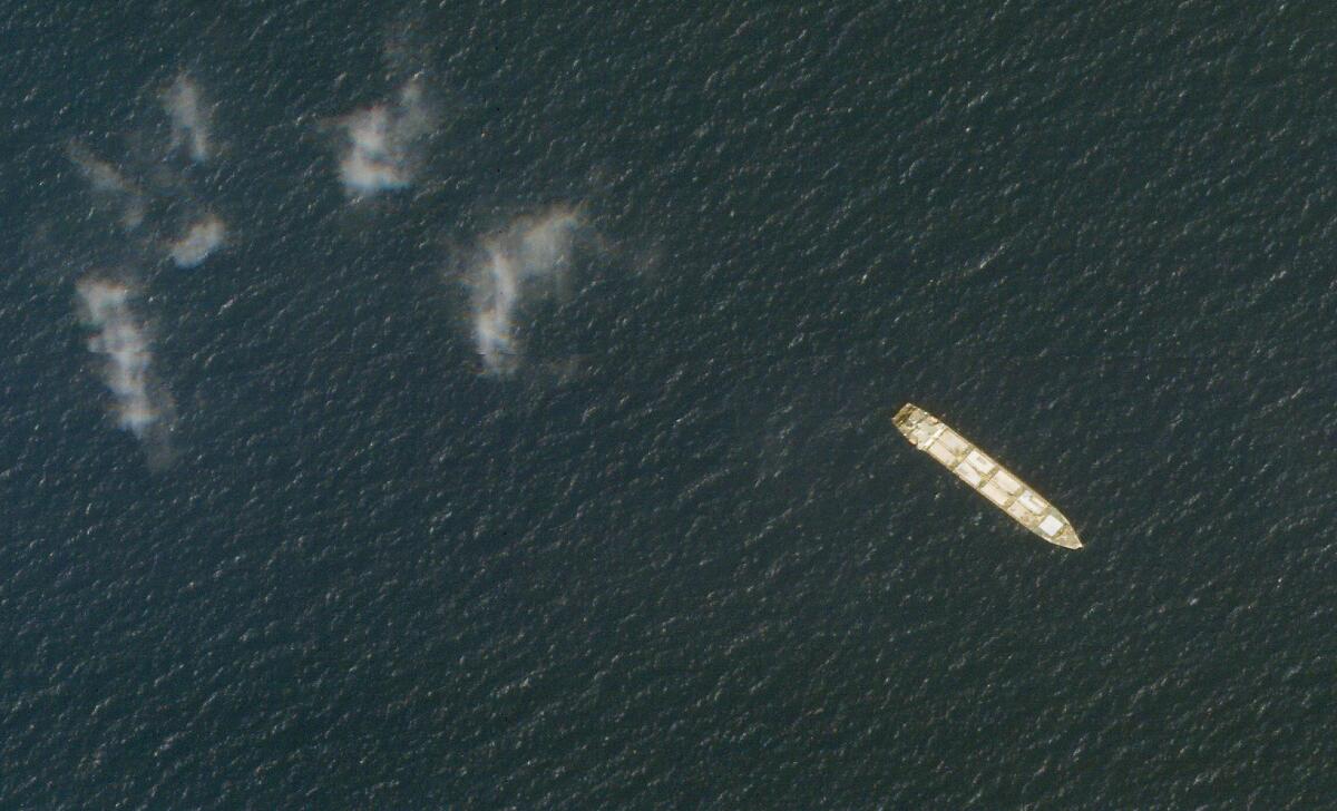 Iranian cargo ship MV Saviz in the Red Sea