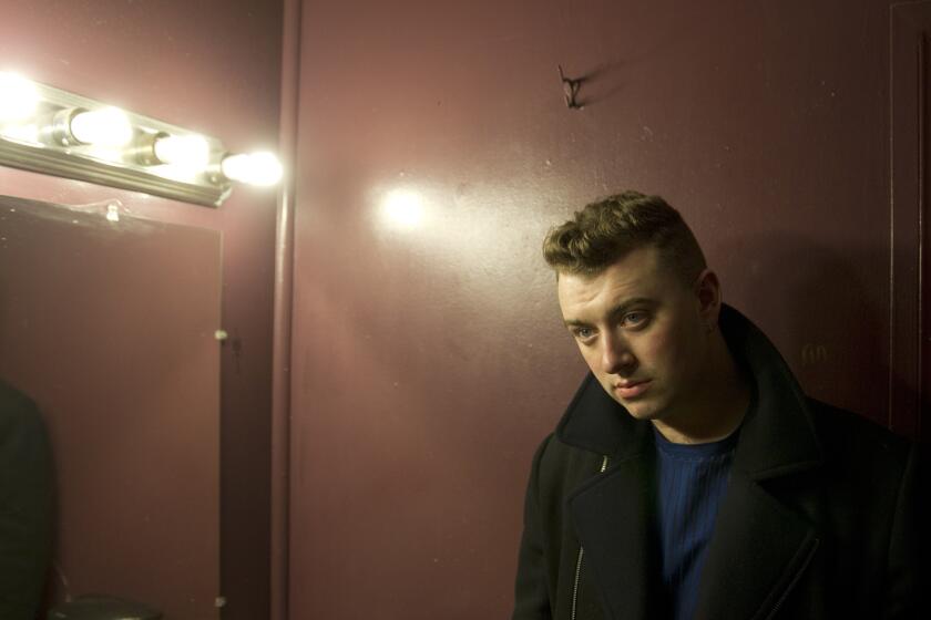 British singer Sam Smith was among L.A. Times music staff members' top picks for a Grammy nomination for best new artist.