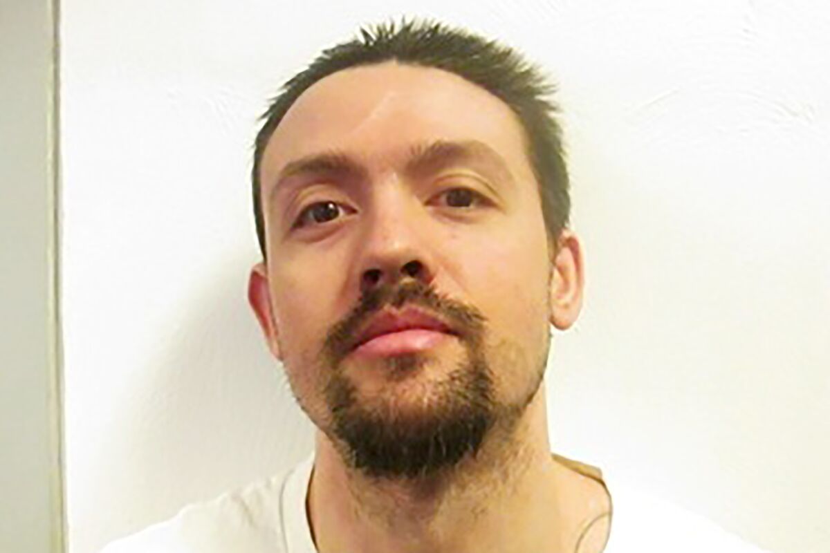 FILE-This Feb. 5, 2021 photo provided by the Oklahoma Department of Corrections shows Gilbert Postelle. Oklahoma is preparing to execute Postelle for his role in a quadruple slaying in Oklahoma City in 2005. Postelle is scheduled to receive a lethal injection Thursday morning at the Oklahoma State Penitentiary in McAlester. (Oklahoma Department of Corrections via AP, File)