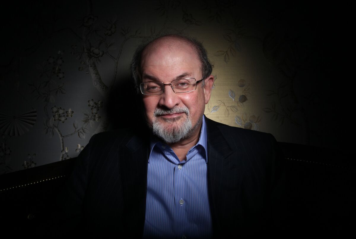 Author Salman Rushdie at the London Hotel in West Hollywood in 2012.