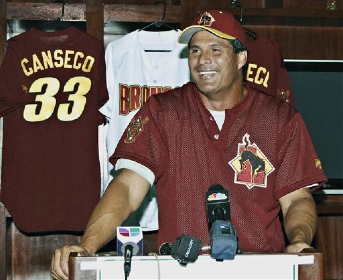 Jose Canseco joins minor-league team in Texas - The San Diego Union-Tribune