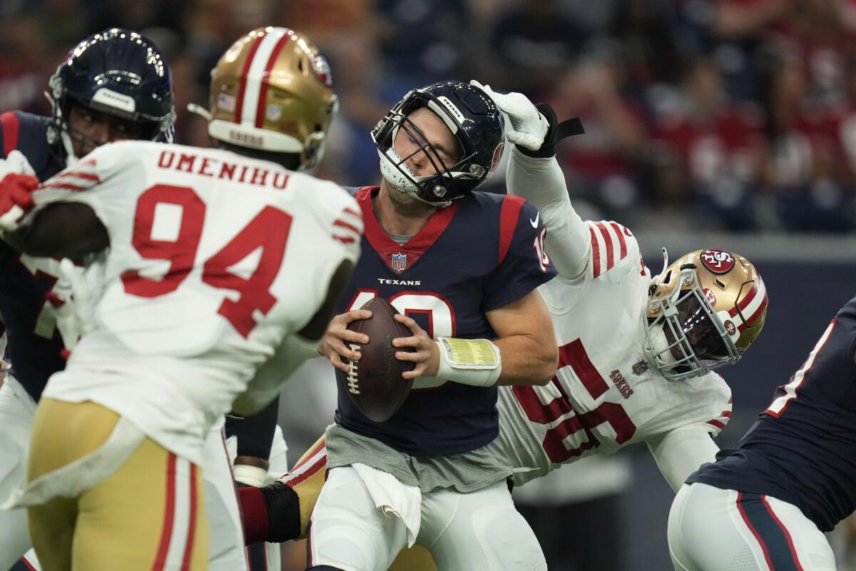 Houston Texans: Roy Lopez sidelined vs. San Francisco 49ers