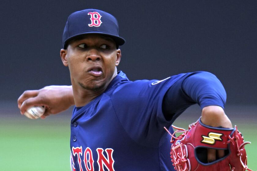 Boston Red Sox pitcher Brayan Bello delivers during the first inning of the team's baseball game against the Pittsburgh Pirates in Pittsburgh, Friday, April 19, 2024. (AP Photo/Gene J. Puskar)