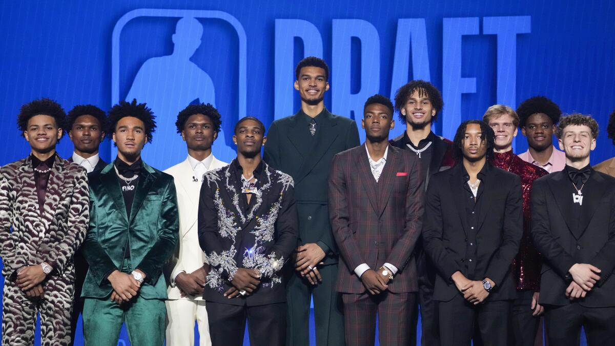 NBA draft fashion statements: The good, bedazzled and sockless - Los  Angeles Times