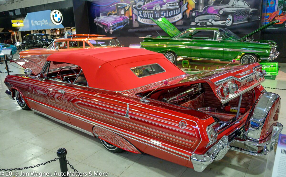 Red 1963 Impala SS lowrider
